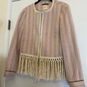 Yargici Striped Blazer with Fringe